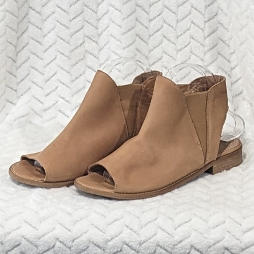 Musse & Cloud Size 39 (8 US) Ciara Tan Leather Peep Toe Sandal